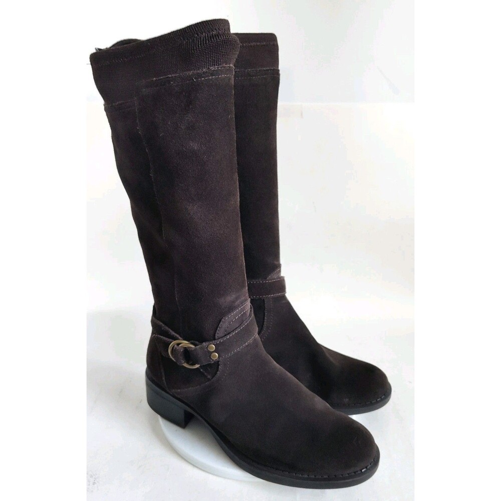 Kelly & Katie Jade Brown Suede Leather‎ Knee High Tall Riding Boots Size 7..5
